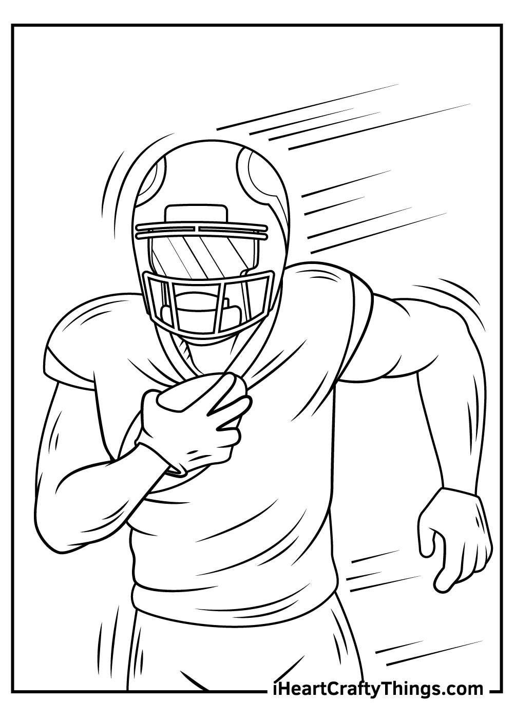 Football Player Coloring Pages For Kids