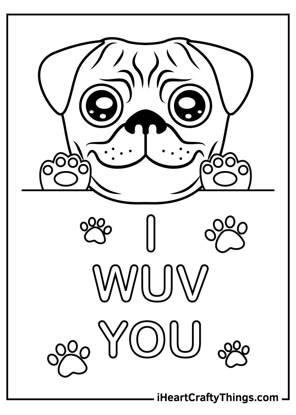 Cute Pug Puppy Coloring Pages Coloring Pages