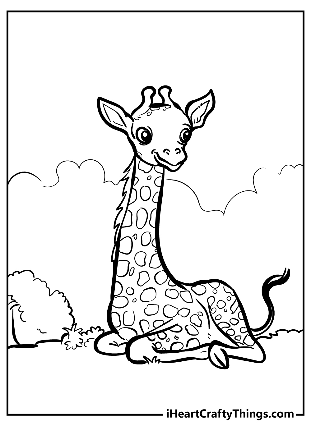 Giraffe coloring pages free printable