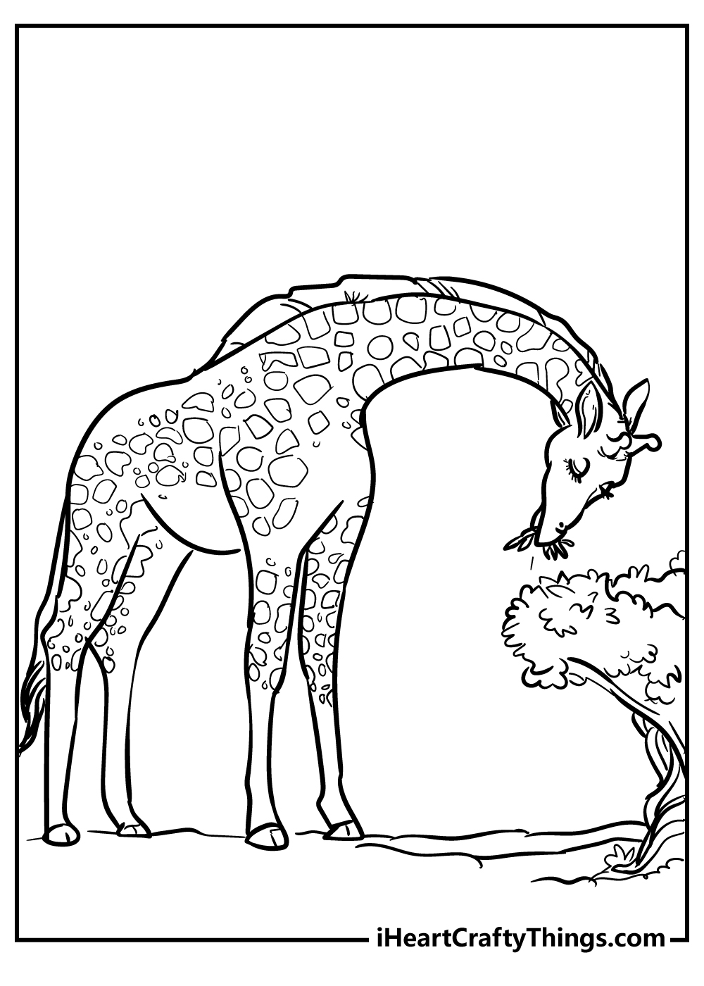 Giraffe coloring pages free printable