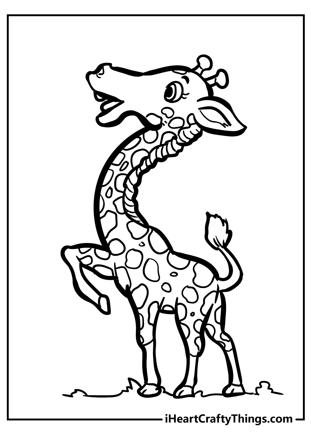 small giraffe coloring pages free printable