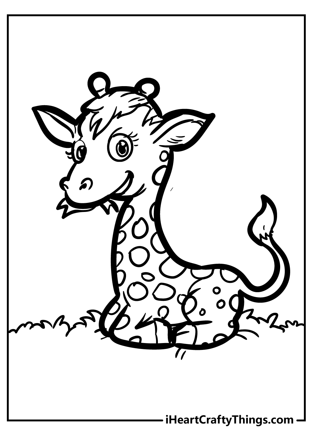 cute baby giraffe coloring pages free download