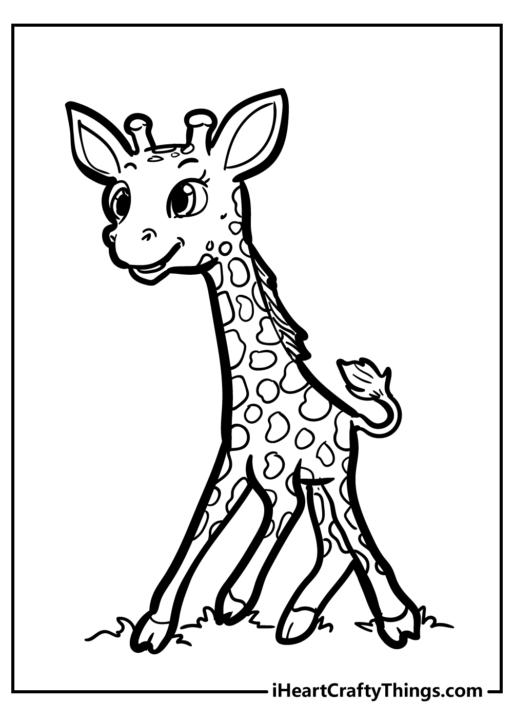 cute giraffe coloring pages for kids free print