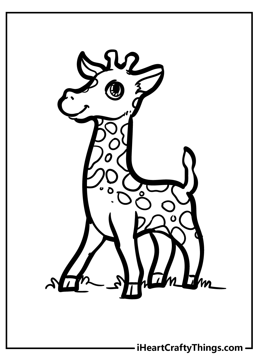 baby giraffe coloring pages for kids free printable