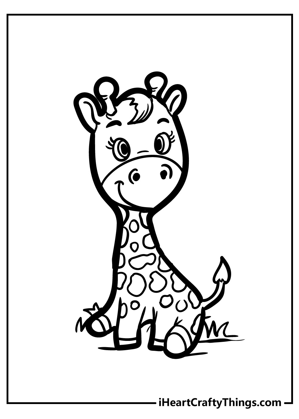 printable giraffe coloring pages free pdf for preschoolers