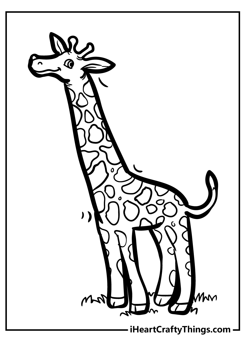 black and white giraffe coloring pages free download