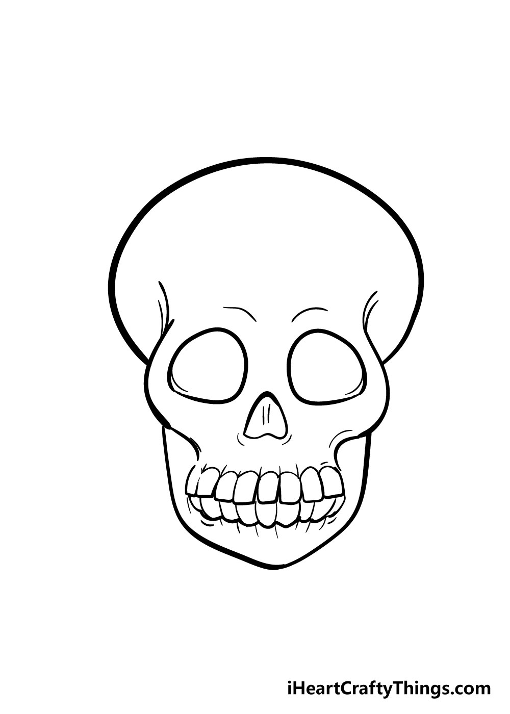 How To Draw An Easy Skull Skulls Drawing – Themeloader