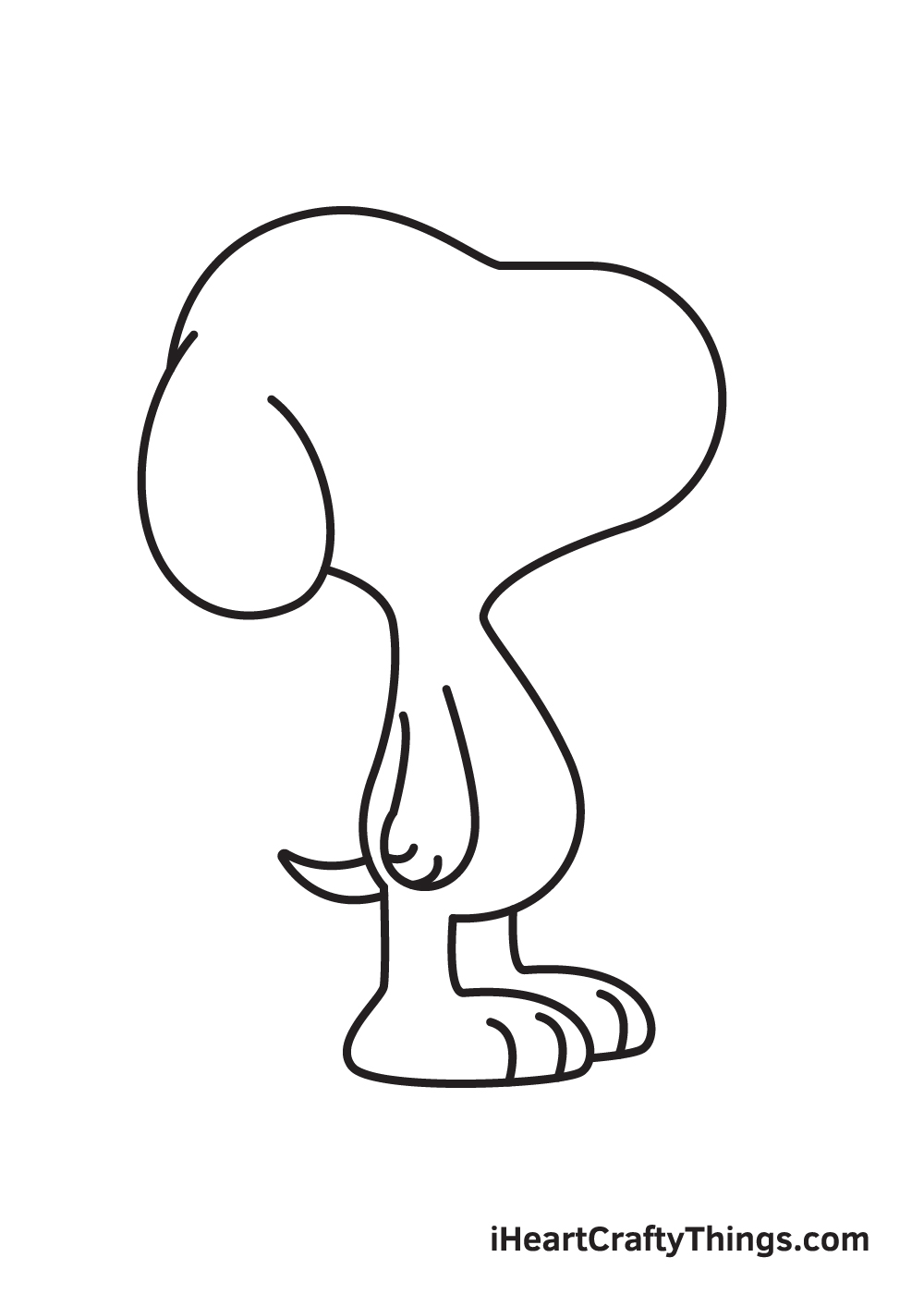 snoopy drawing step 7