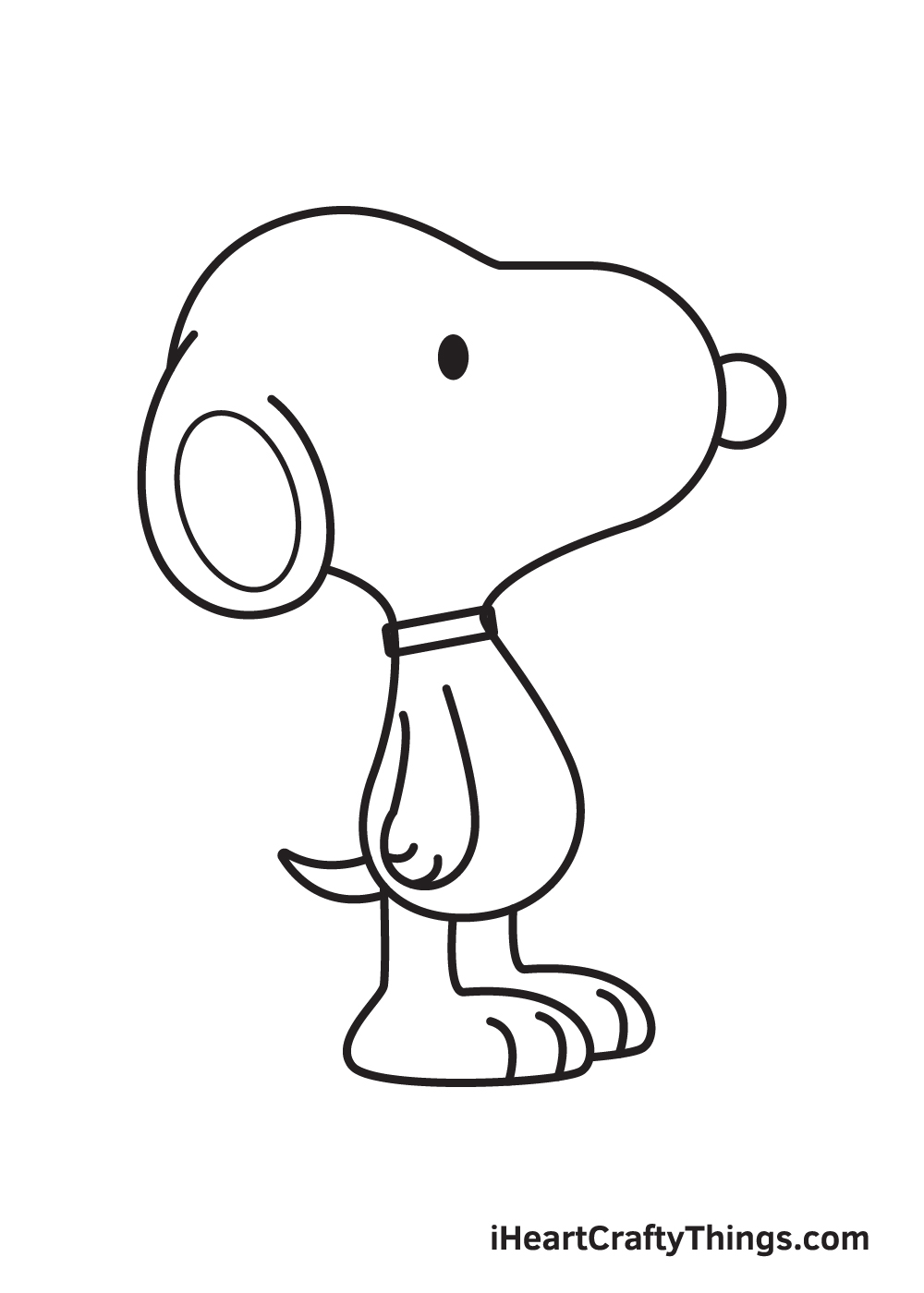 snoopy drawing step 9