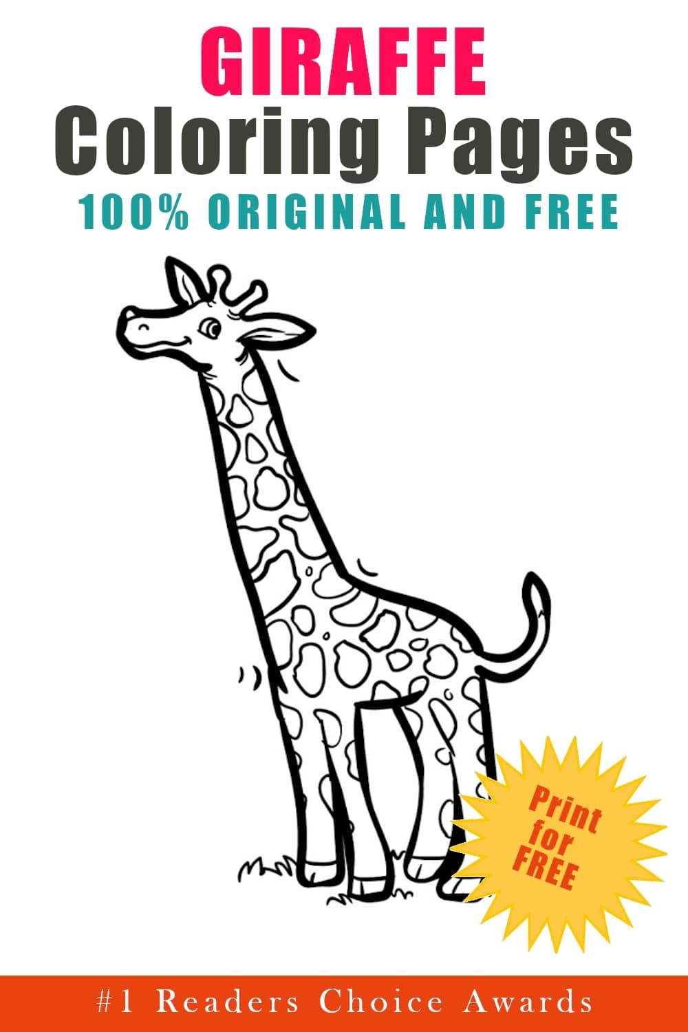 original and free giraffe coloring pages