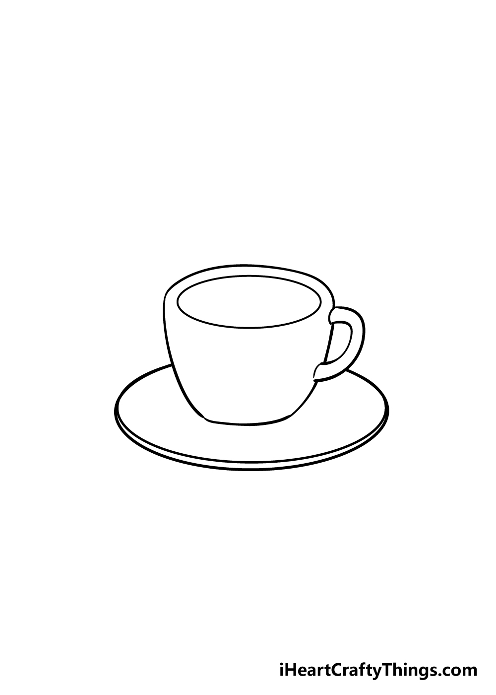 coffee cup drawing step 4