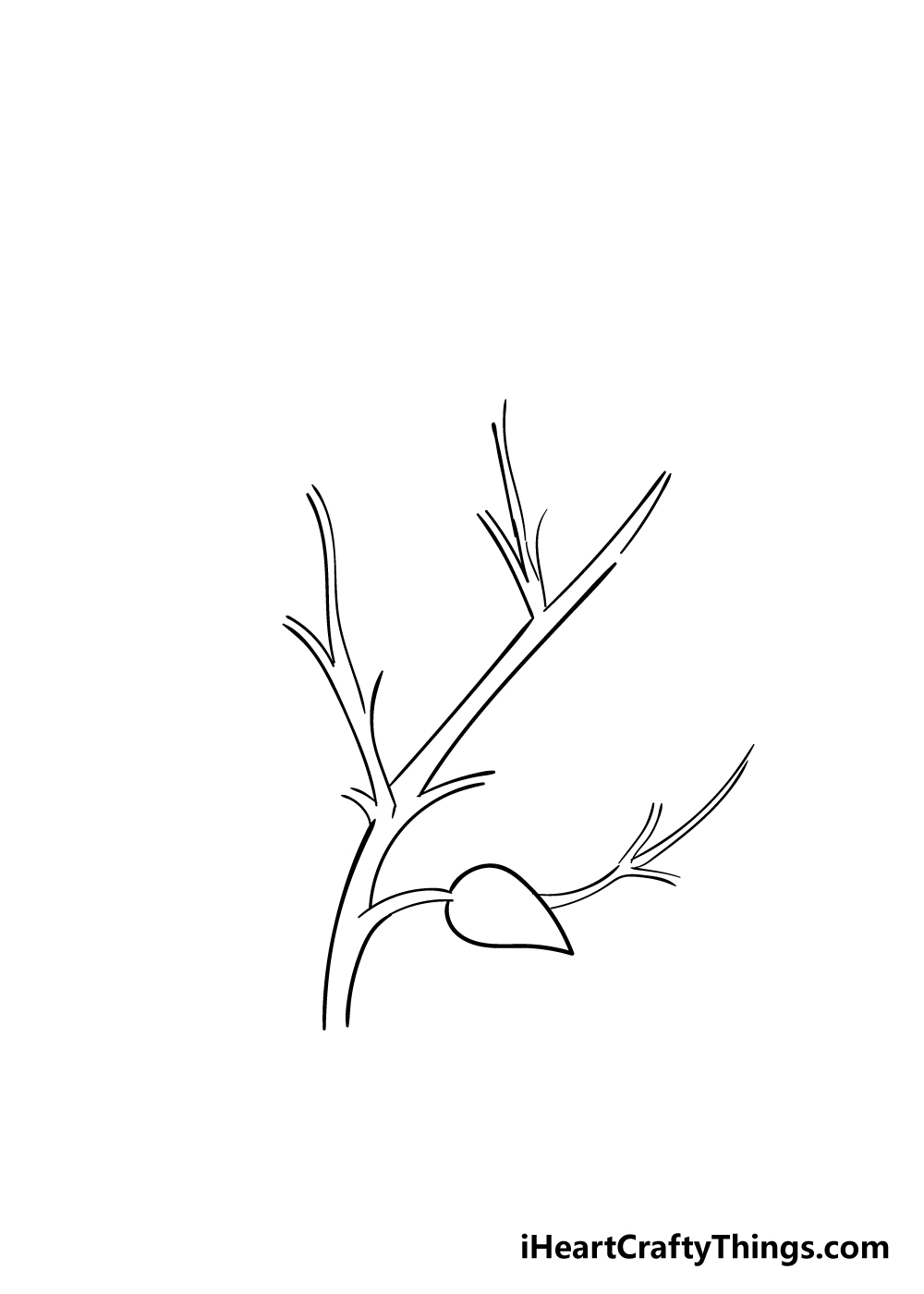 leaves on a tree drawing step 3