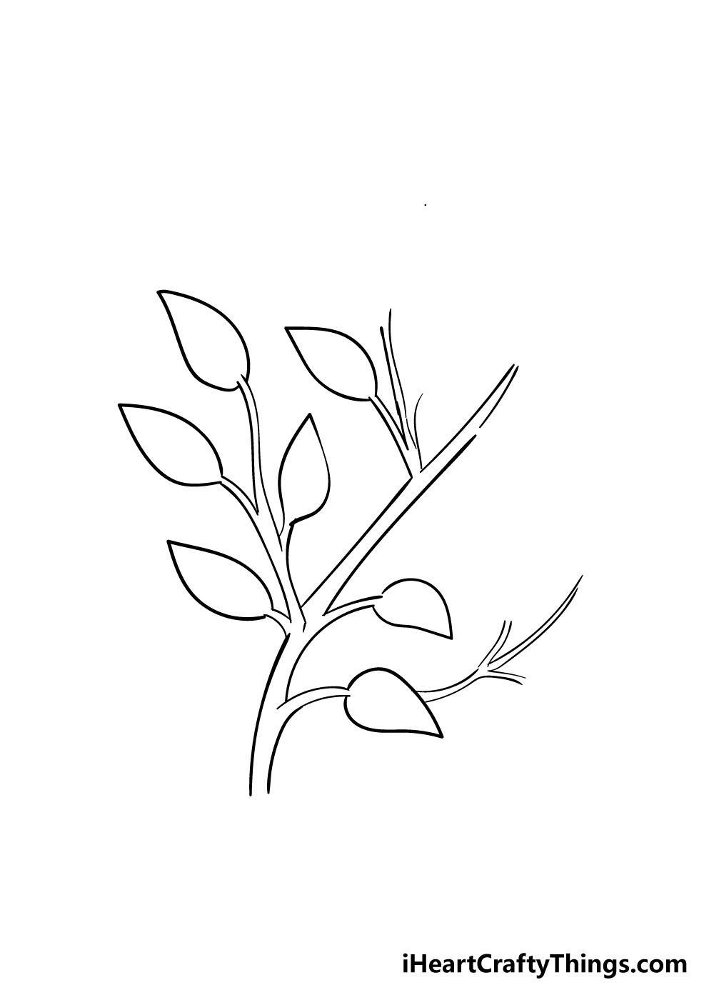 leaves on a tree drawing step 4