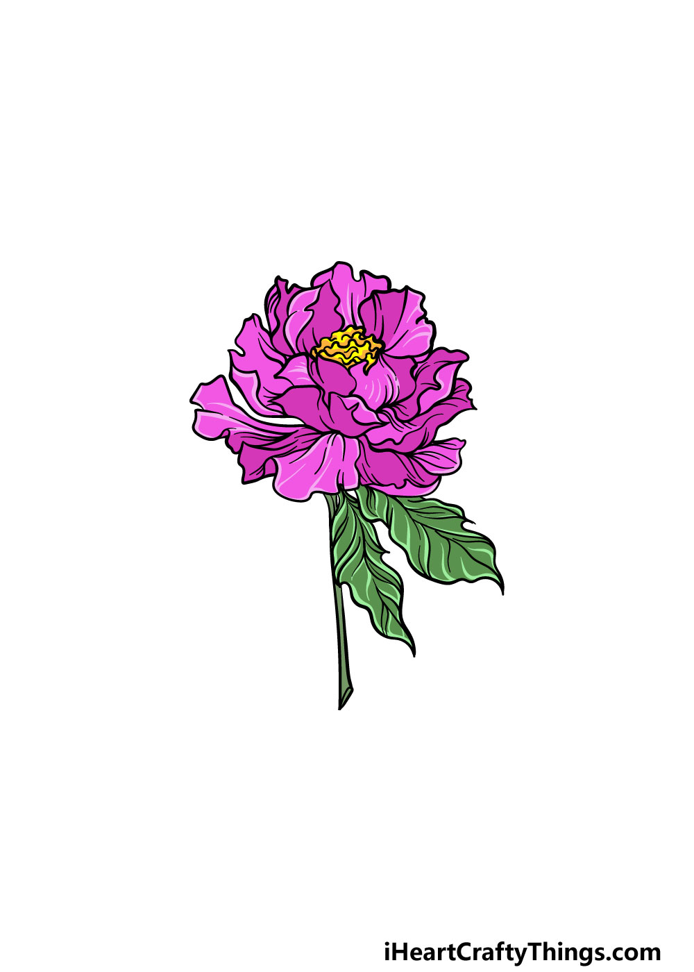 drawing peony step 6