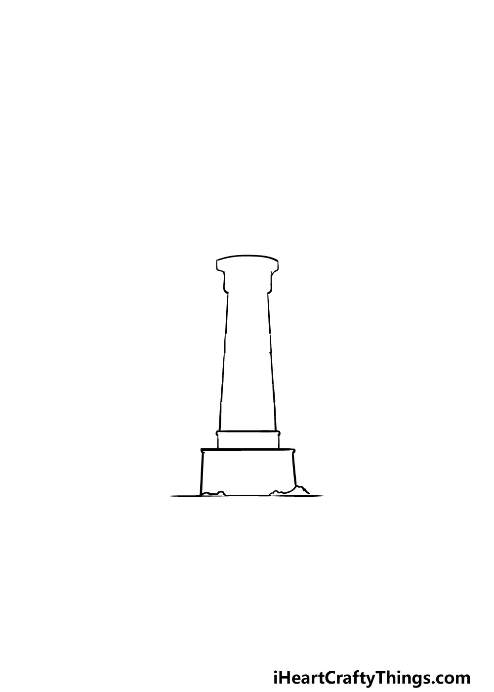 drawing a lighthouse step 2