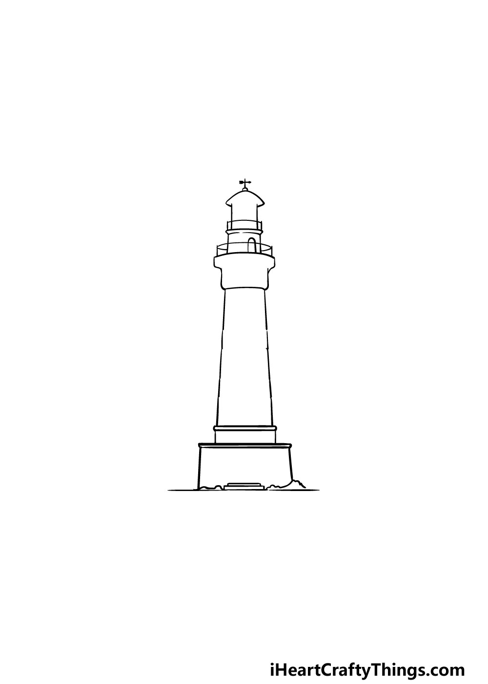 drawing a lighthouse step 3