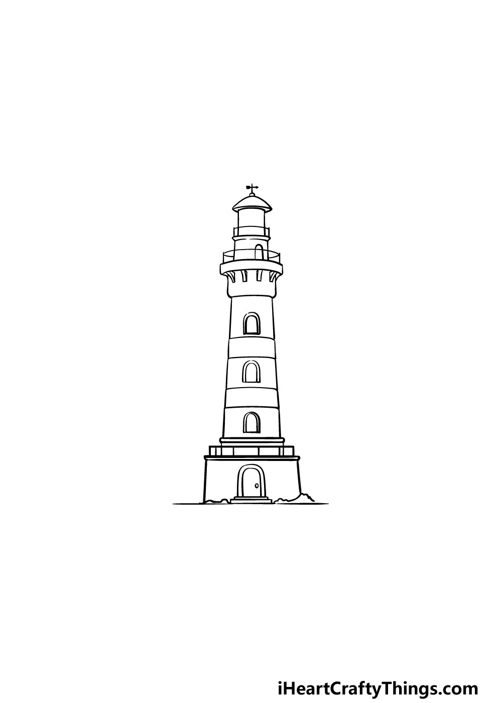 drawing a lighthouse step 4