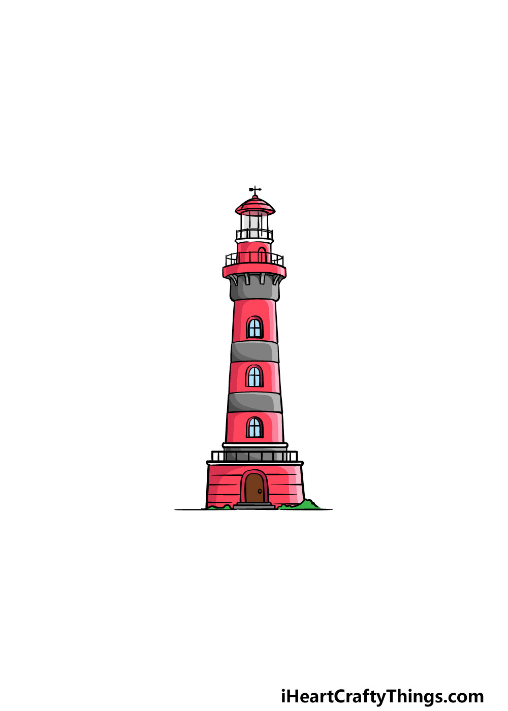 drawing a lighthouse step 6