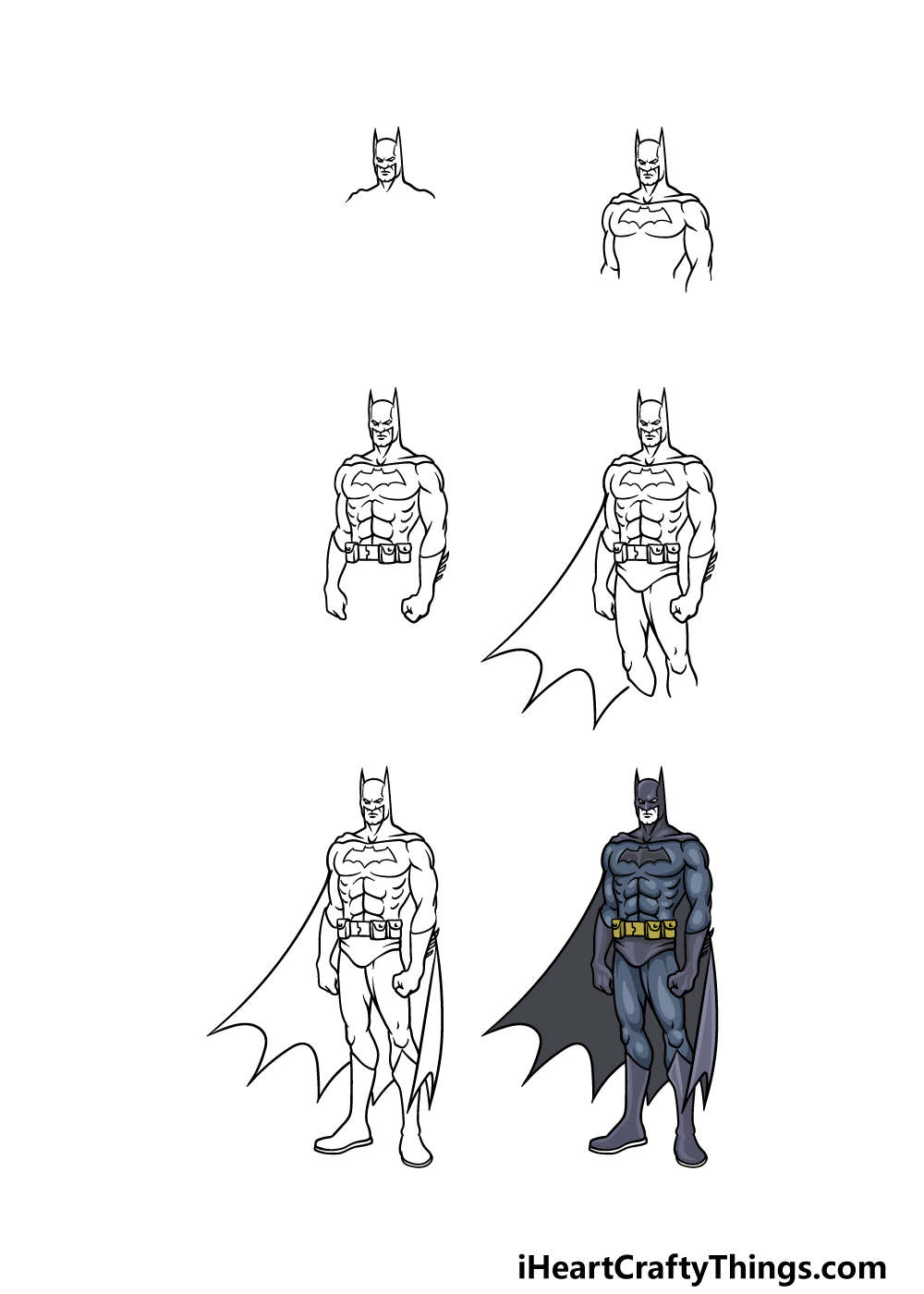 Batman Drawing - How To Draw Batman Step By Step