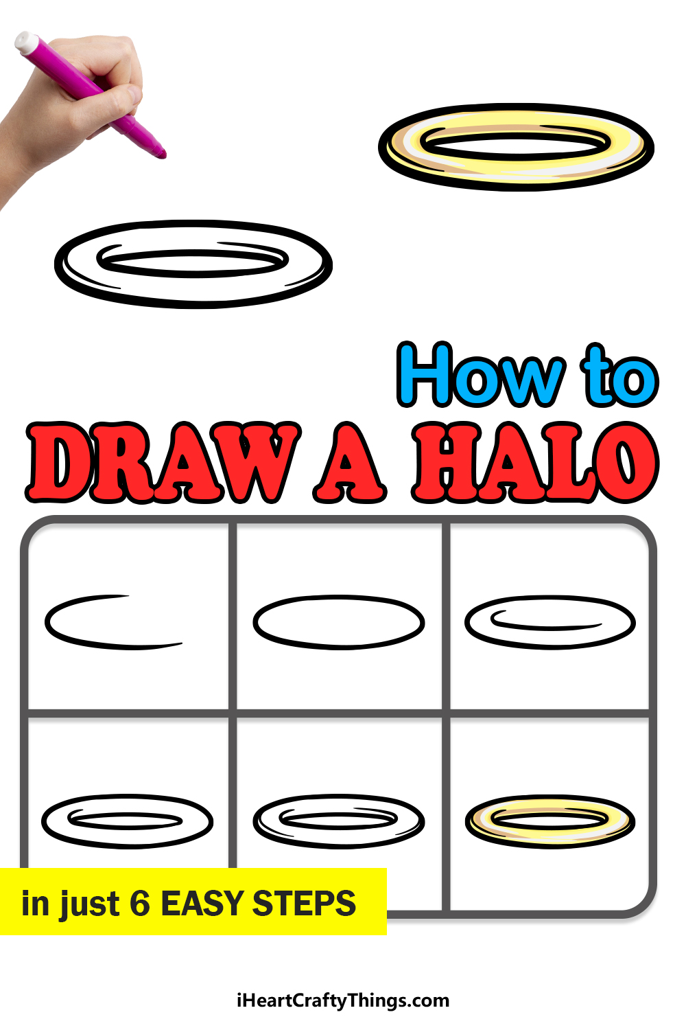 how to draw a halo in 6 easy steps