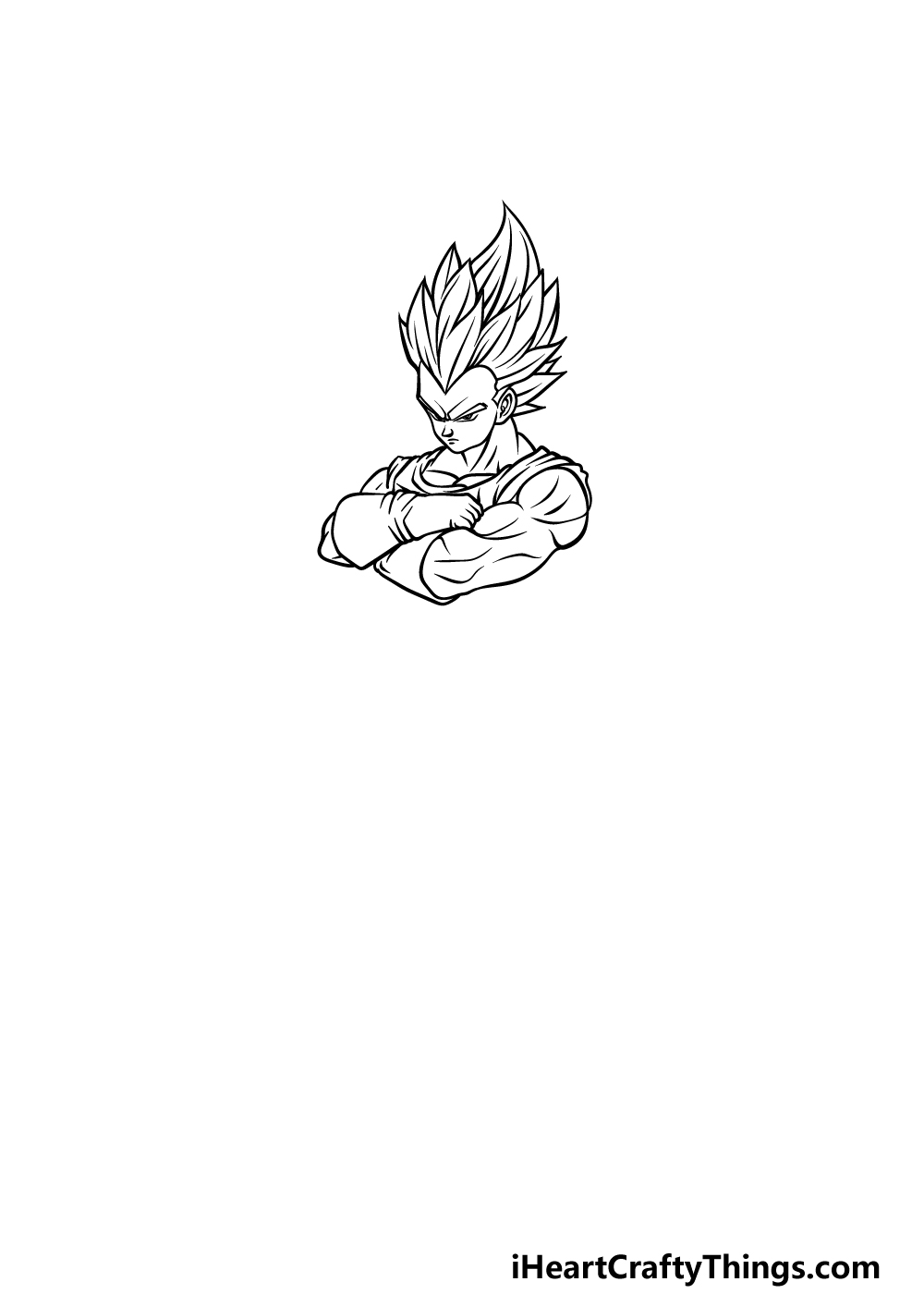 drawing Vegeta step 2