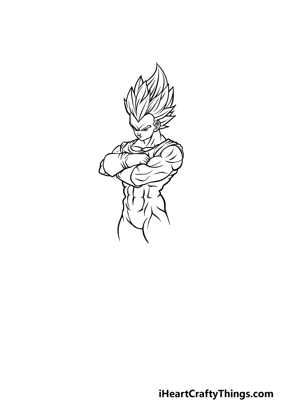 drawing Vegeta step 3