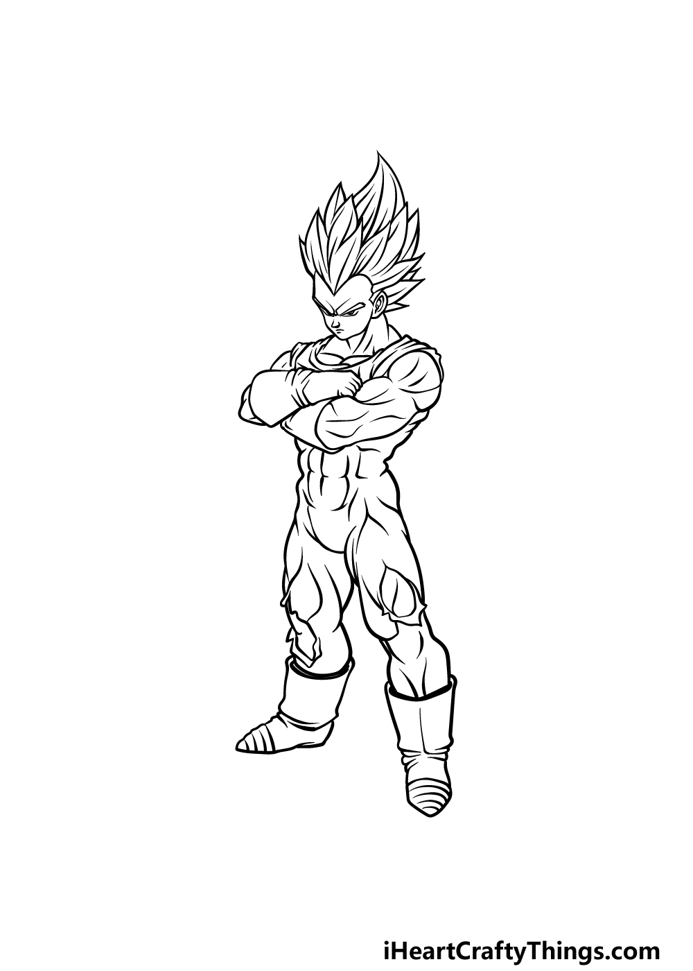 drawing Vegeta step 5