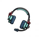 drawing headphones image