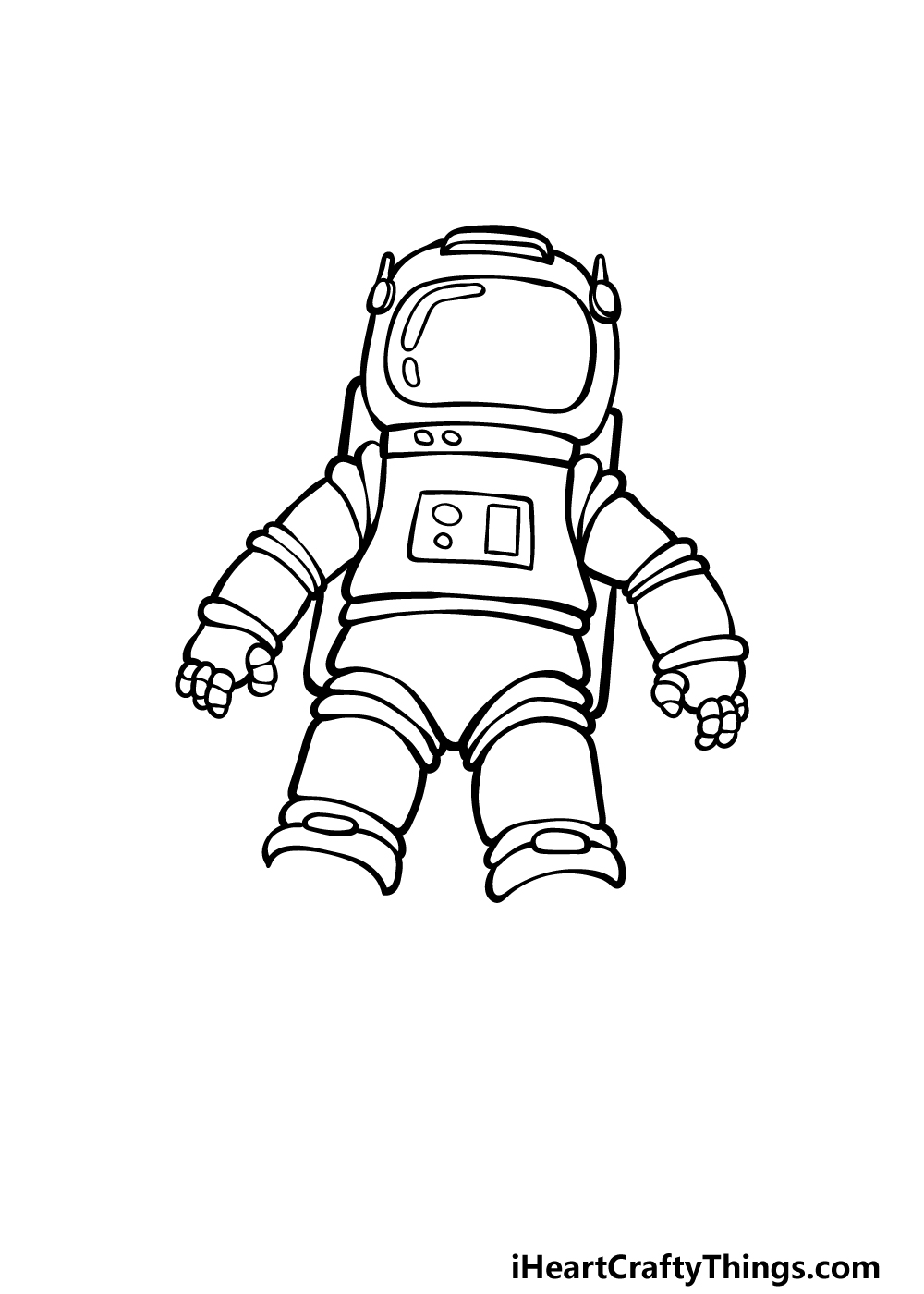 how to draw an Astronaut step 4