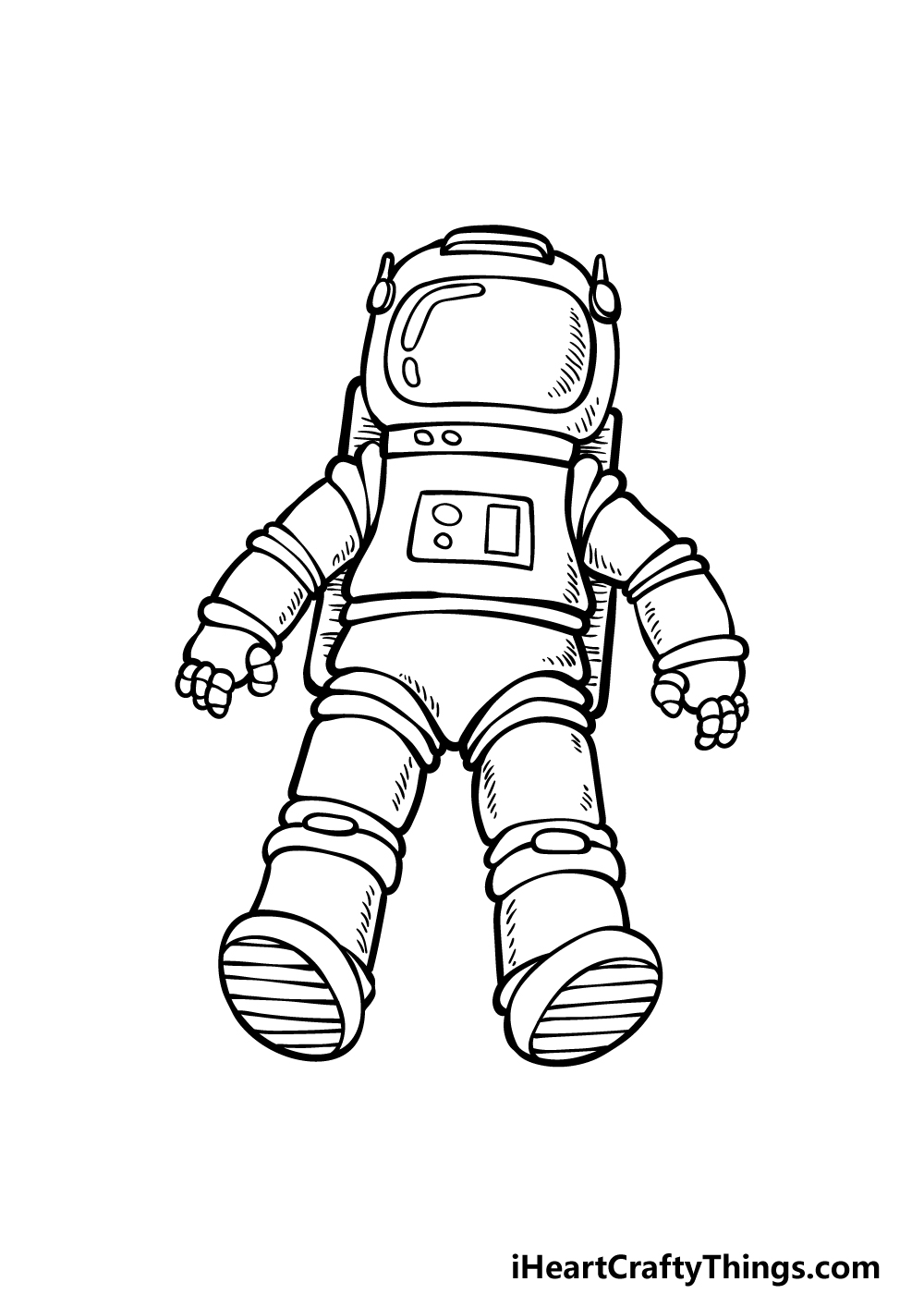 how to draw an Astronaut step 5