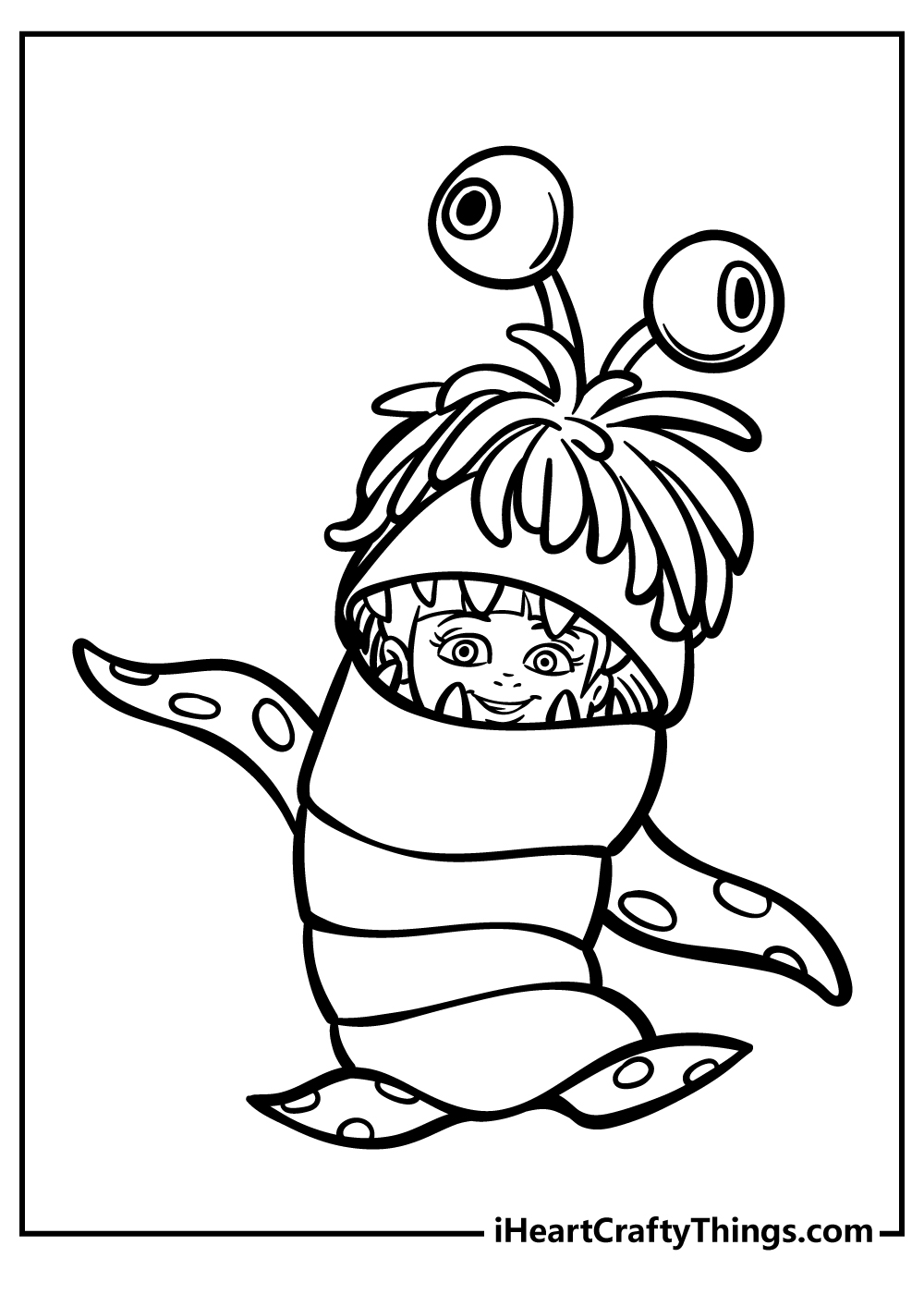 Boo Monsters Inc Coloring Pages image.