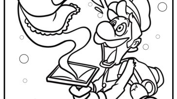 Luigi coloring pages