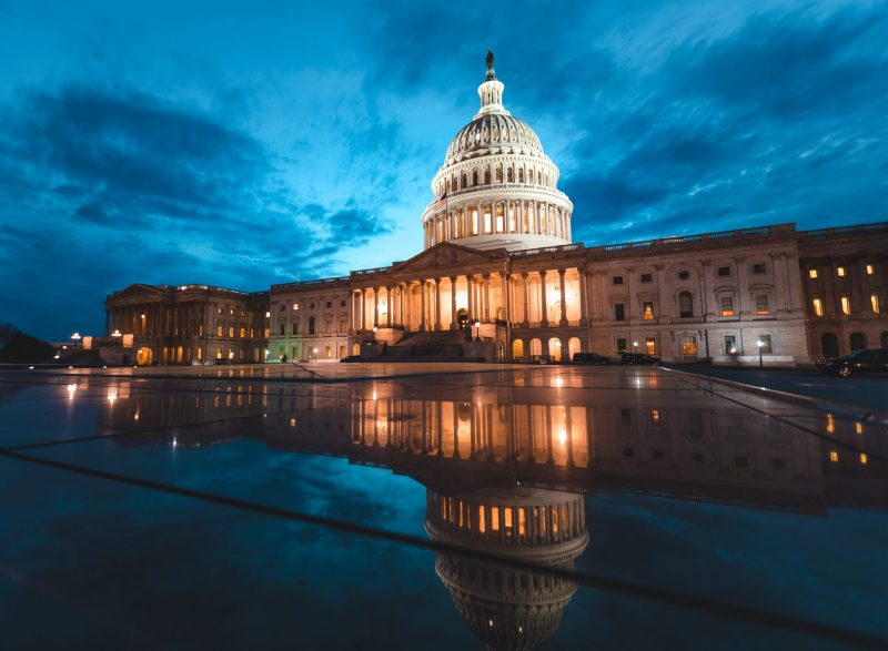 United States Capitol At Sunset