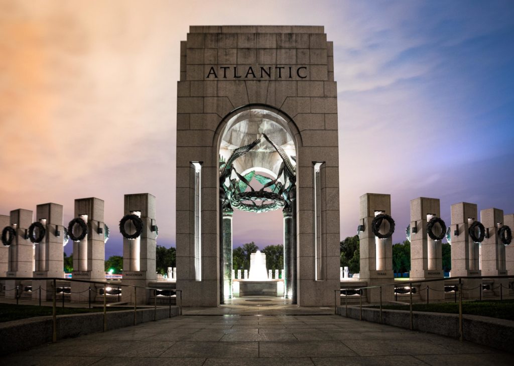 World War Ii Memorial At Night Hdr