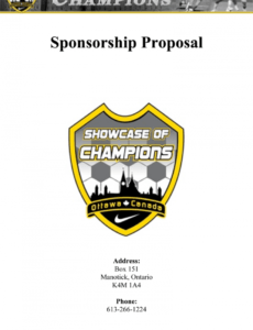 writing a sports sponsorship application with samples sports team sponsorship proposal template word