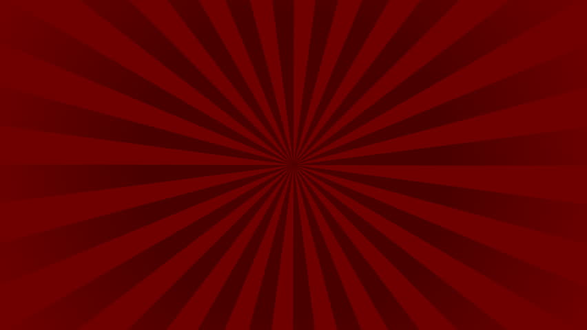 Rotating dark red ray, radiating (or sunburst) style background ...