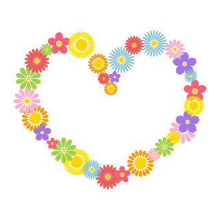 Flower Wreath Heart