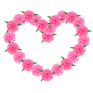 Carnation Wreath Heart