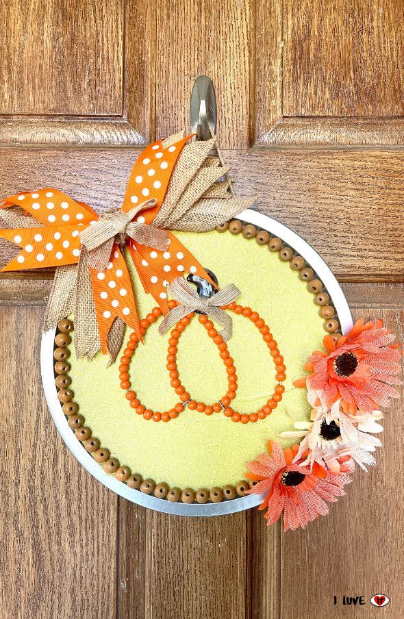 dollar tree pumpkin wreath