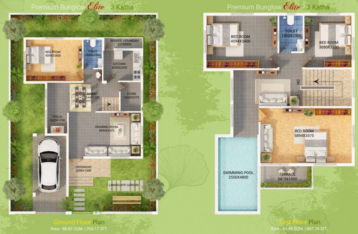 2160 sq ft 4 BHK 4T Villa for Sale in Nitu Developers Kolkata Sunshine ...