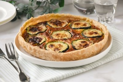 Quiche de calabacín y queso