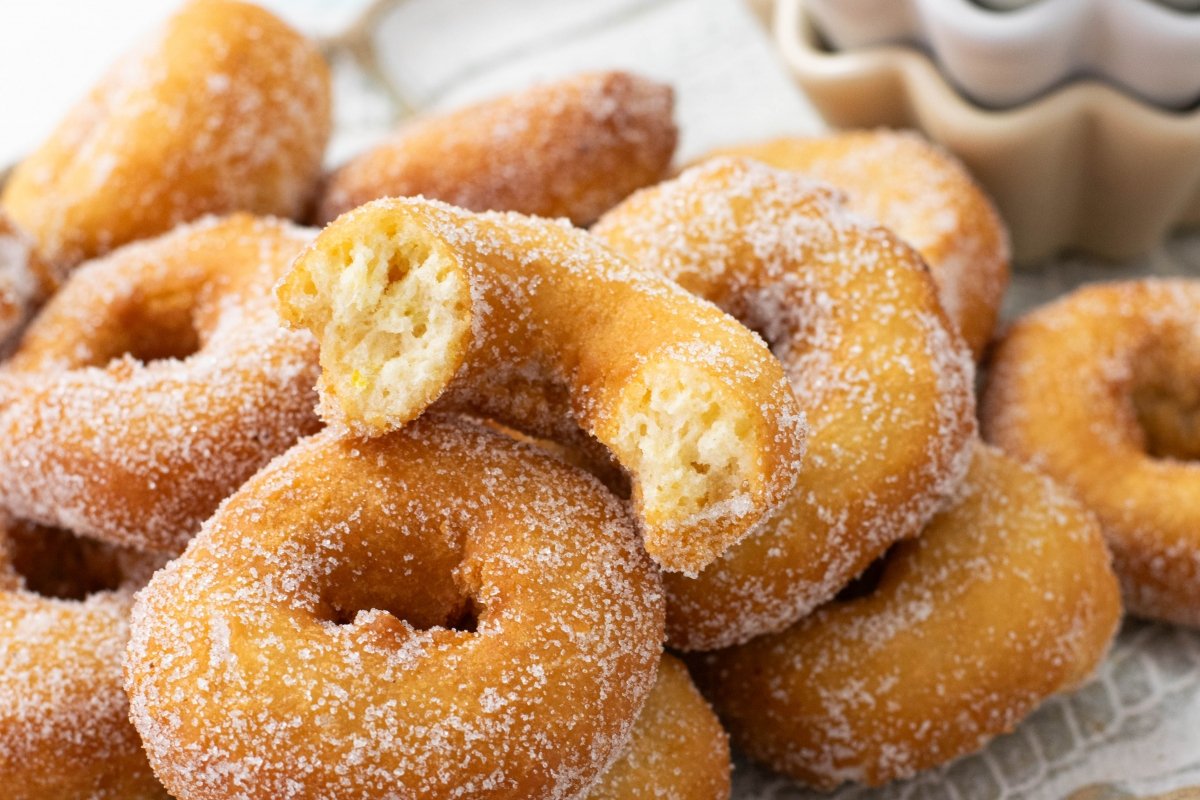 Textura de las rosquillas fritas