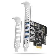 AXAGON PCEU-43RS - 4 x USB 3.2 Gen 1 Port - 5 Gbps - PCIe Karte - DUAL Power - SP & LP - PCI-Controller