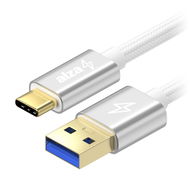 AlzaPower AluCore USB-A to USB-C 3.2 Gen 1 5Gbps 0.5m Silver - Dátový kábel