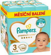 PAMPERS Premium Care size 3 (200 pcs) - Disposable Nappies