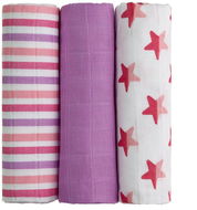 T-tomi Bamboo Diapers, 3pcs, Pink Stars - Cloth Nappies