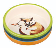 Trixie Ceramic Hamster Bowl 80ml/8cm - Bowl for Rodents