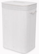 Compactor Bamboo - rectangular, white, 40 x 30 x h.60 cm - Laundry Basket