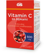 GS Vitamín C 500 so šípkami,100 + 20 tabliet - Vitamín C