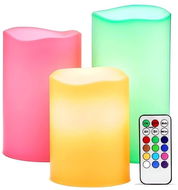 LED Candle PRONETT XJ2091 LED Svíčky RGB 3 ks s dálkovým ovládáním - LED svíčka